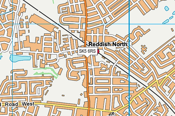 SK5 6RS map - OS VectorMap District (Ordnance Survey)