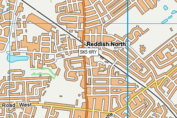 SK5 6RY map - OS VectorMap District (Ordnance Survey)