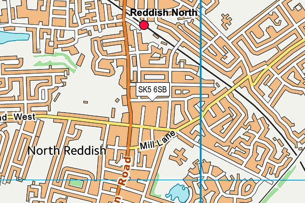 SK5 6SB map - OS VectorMap District (Ordnance Survey)