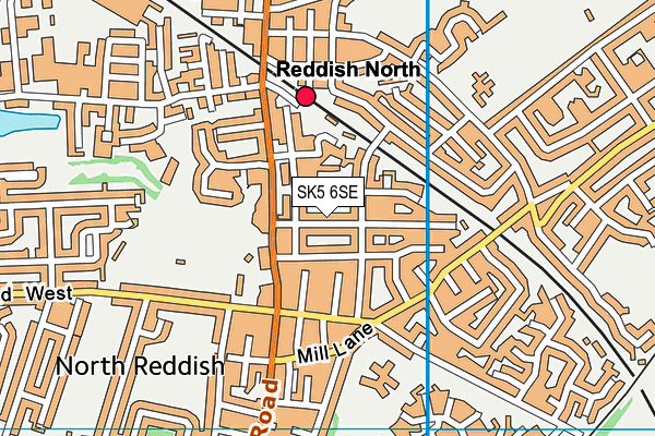 SK5 6SE map - OS VectorMap District (Ordnance Survey)