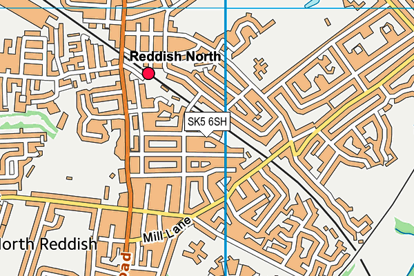 SK5 6SH map - OS VectorMap District (Ordnance Survey)