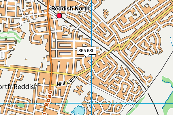 SK5 6SL map - OS VectorMap District (Ordnance Survey)