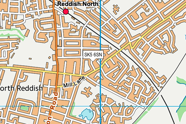SK5 6SN map - OS VectorMap District (Ordnance Survey)
