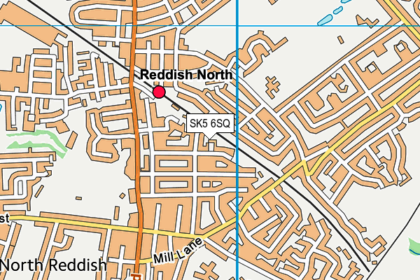 SK5 6SQ map - OS VectorMap District (Ordnance Survey)