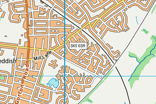 SK5 6SR map - OS VectorMap District (Ordnance Survey)