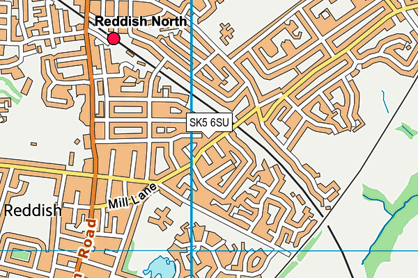 SK5 6SU map - OS VectorMap District (Ordnance Survey)