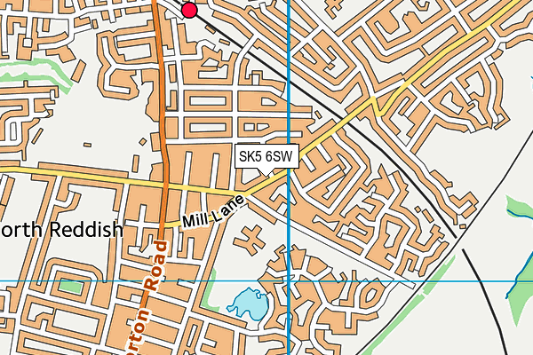 SK5 6SW map - OS VectorMap District (Ordnance Survey)