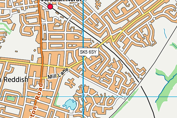 SK5 6SY map - OS VectorMap District (Ordnance Survey)