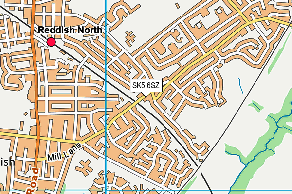SK5 6SZ map - OS VectorMap District (Ordnance Survey)