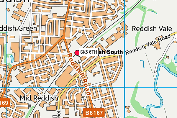 Map of REDDISH ROOFING LIMITED at district scale
