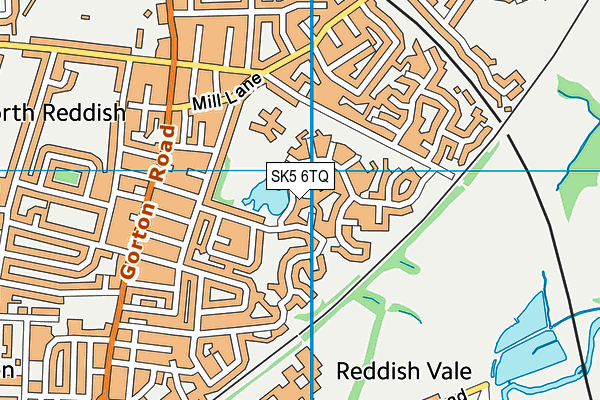 SK5 6TQ map - OS VectorMap District (Ordnance Survey)