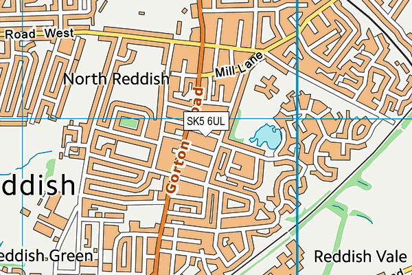SK5 6UL map - OS VectorMap District (Ordnance Survey)