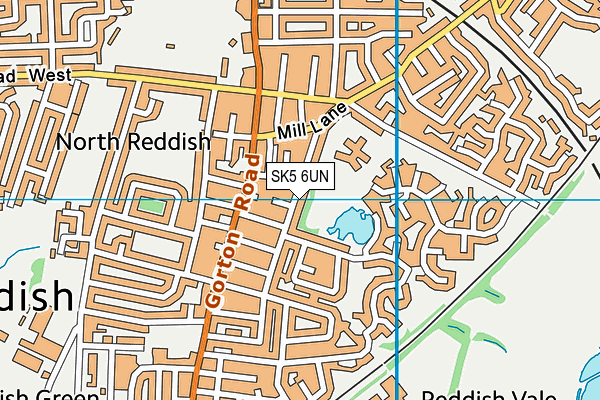SK5 6UN map - OS VectorMap District (Ordnance Survey)