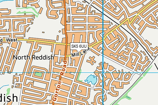 SK5 6UU map - OS VectorMap District (Ordnance Survey)