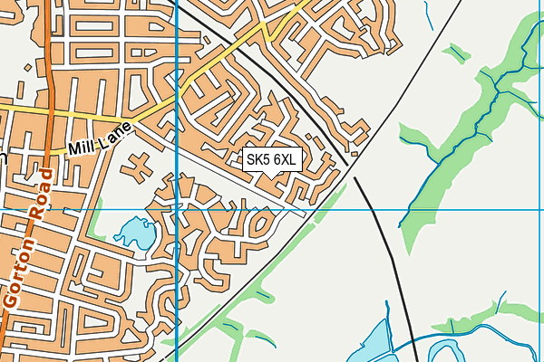 SK5 6XL map - OS VectorMap District (Ordnance Survey)