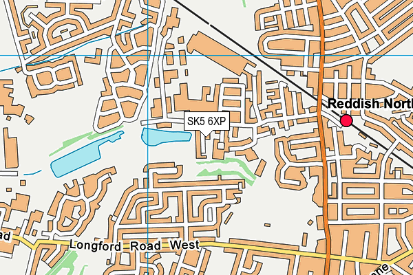 SK5 6XP map - OS VectorMap District (Ordnance Survey)