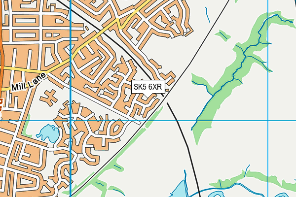 SK5 6XR map - OS VectorMap District (Ordnance Survey)