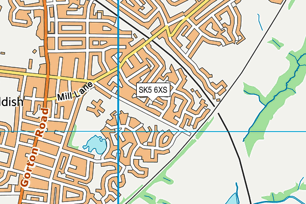 SK5 6XS map - OS VectorMap District (Ordnance Survey)