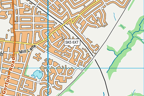 SK5 6XT map - OS VectorMap District (Ordnance Survey)