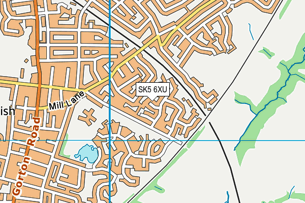 SK5 6XU map - OS VectorMap District (Ordnance Survey)