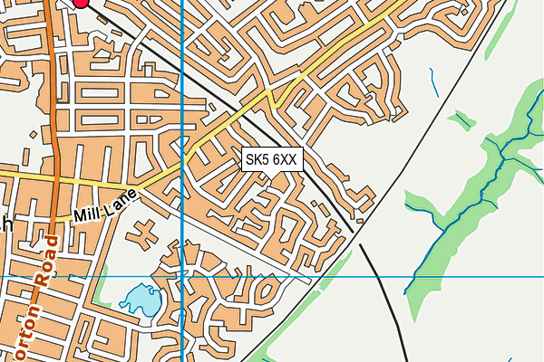 SK5 6XX map - OS VectorMap District (Ordnance Survey)
