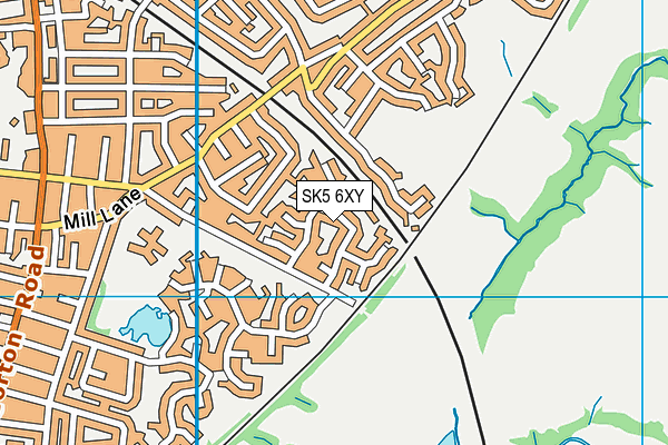 SK5 6XY map - OS VectorMap District (Ordnance Survey)