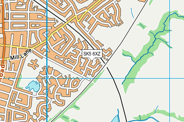 SK5 6XZ map - OS VectorMap District (Ordnance Survey)