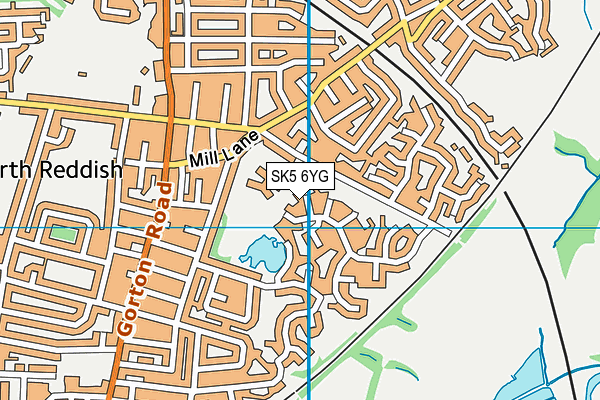 SK5 6YG map - OS VectorMap District (Ordnance Survey)