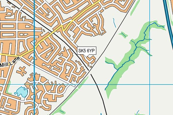 SK5 6YP map - OS VectorMap District (Ordnance Survey)