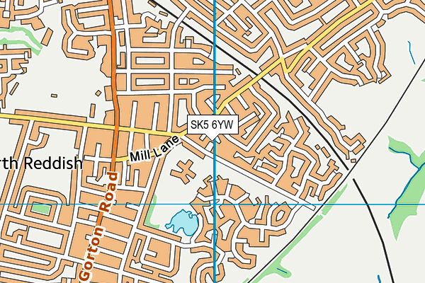 SK5 6YW map - OS VectorMap District (Ordnance Survey)