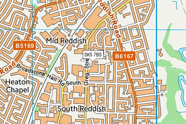 SK5 7BS map - OS VectorMap District (Ordnance Survey)