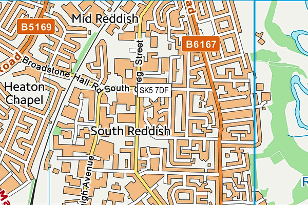 SK5 7DF map - OS VectorMap District (Ordnance Survey)