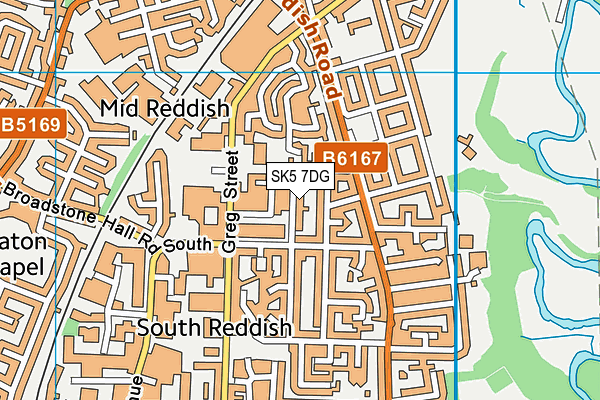 SK5 7DG map - OS VectorMap District (Ordnance Survey)