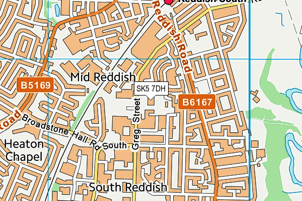 SK5 7DH map - OS VectorMap District (Ordnance Survey)