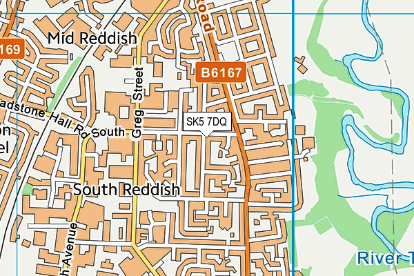 SK5 7DQ map - OS VectorMap District (Ordnance Survey)
