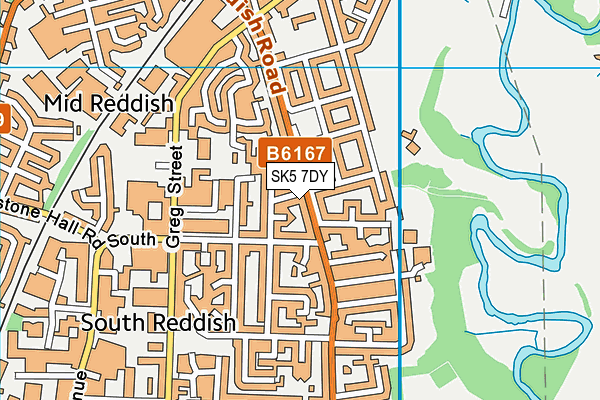 SK5 7DY map - OS VectorMap District (Ordnance Survey)