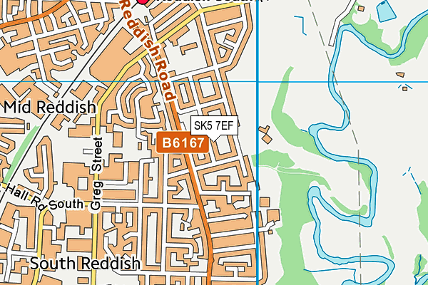 SK5 7EF map - OS VectorMap District (Ordnance Survey)