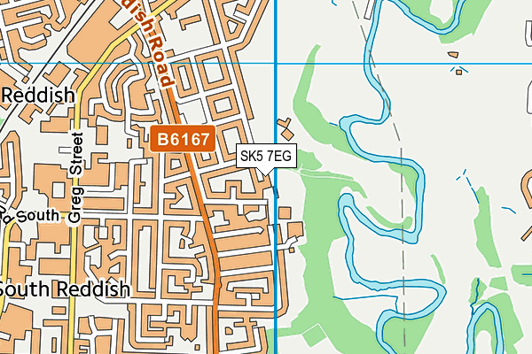 SK5 7EG map - OS VectorMap District (Ordnance Survey)
