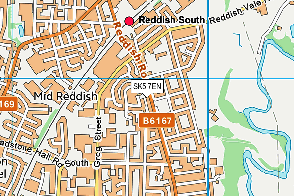 Map of SQUARE REDDISH LTD at district scale