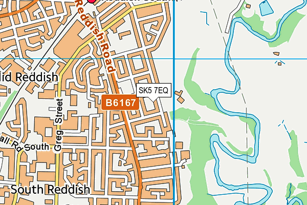 SK5 7EQ map - OS VectorMap District (Ordnance Survey)
