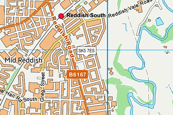 SK5 7ES map - OS VectorMap District (Ordnance Survey)