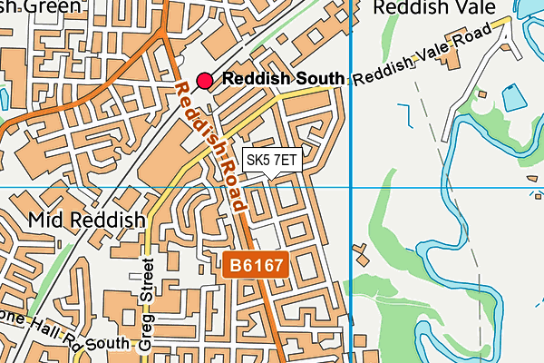 Abingdon Primary School map (SK5 7ET) - OS VectorMap District (Ordnance Survey)