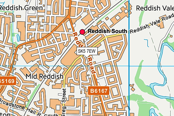 SK5 7EW map - OS VectorMap District (Ordnance Survey)