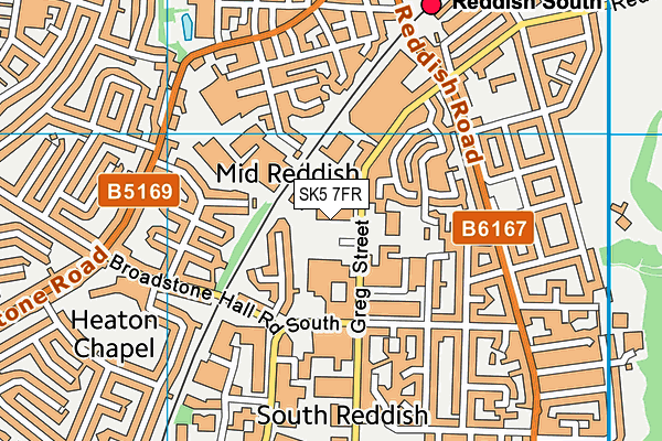 SK5 7FR map - OS VectorMap District (Ordnance Survey)