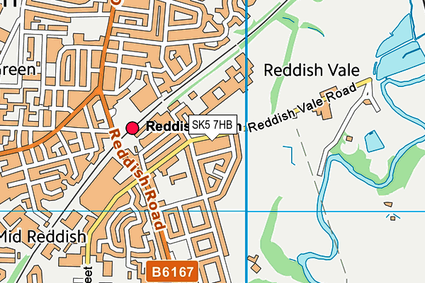 SK5 7HB map - OS VectorMap District (Ordnance Survey)