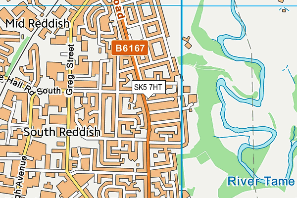 SK5 7HT map - OS VectorMap District (Ordnance Survey)