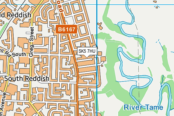 SK5 7HU map - OS VectorMap District (Ordnance Survey)