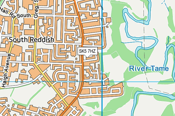 SK5 7HZ map - OS VectorMap District (Ordnance Survey)