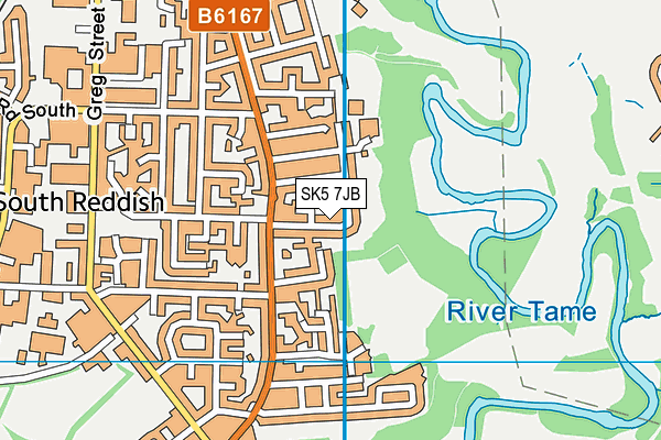 SK5 7JB map - OS VectorMap District (Ordnance Survey)