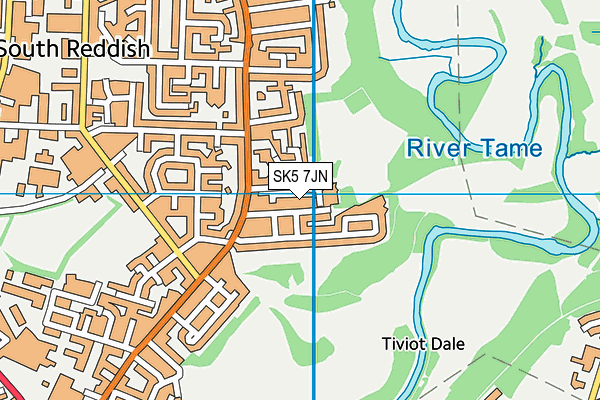 SK5 7JN map - OS VectorMap District (Ordnance Survey)